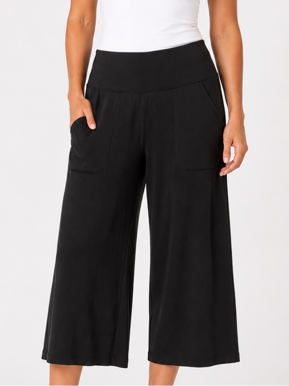 Tuff Athletics Black Wide-Leg Pants